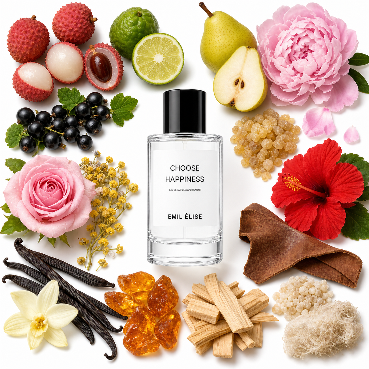 Emil Élise Choose Happiness Eau de Parfum with scent notes