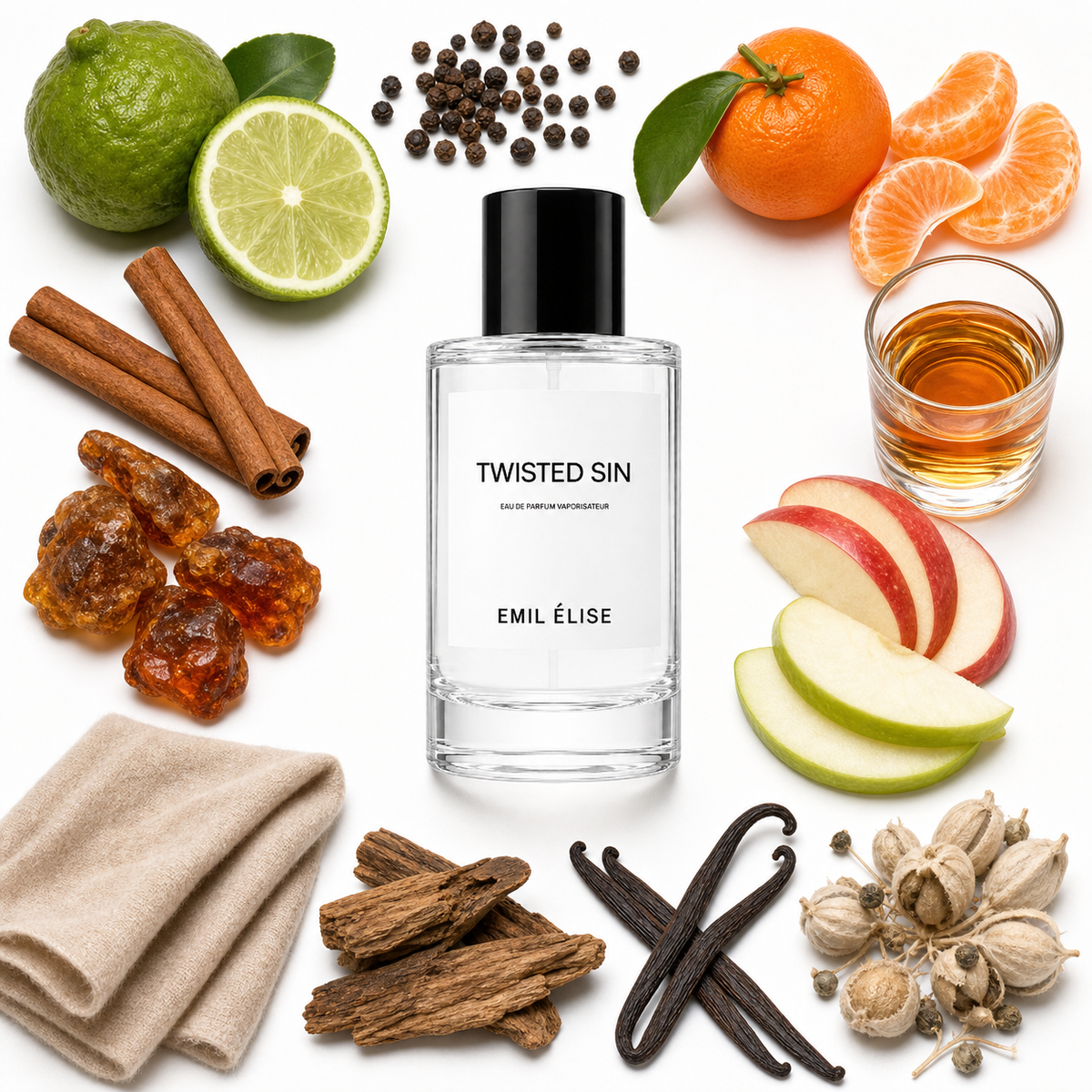 Emil Élise Twisted Sin Eau de Parfum with scent notes