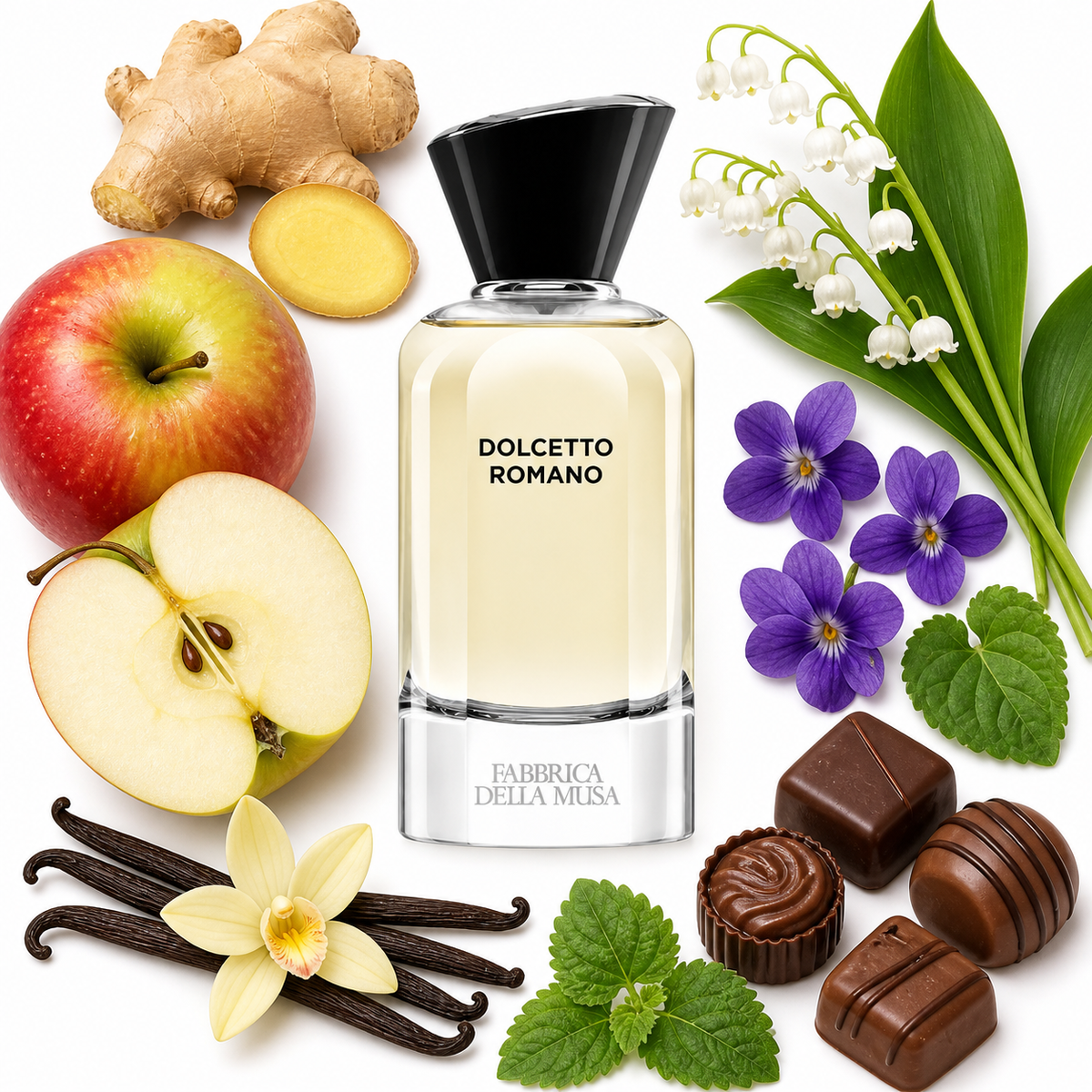 Fabbrica Della Musa Dolcetto Romano Eau de Parfum with scent notes