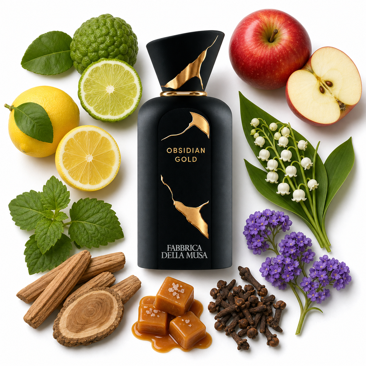 Fabbrica Della Musa Obsidian Gold Extrait de Parfum 100 ml with scent notes