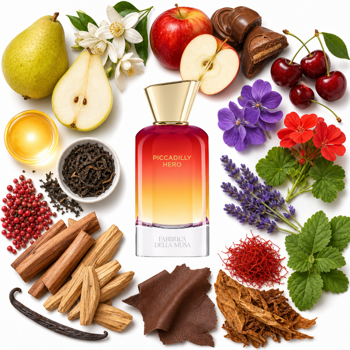 Fabbrica Della Musa Piccadilly Hero Extrait de Parfum with scent notes