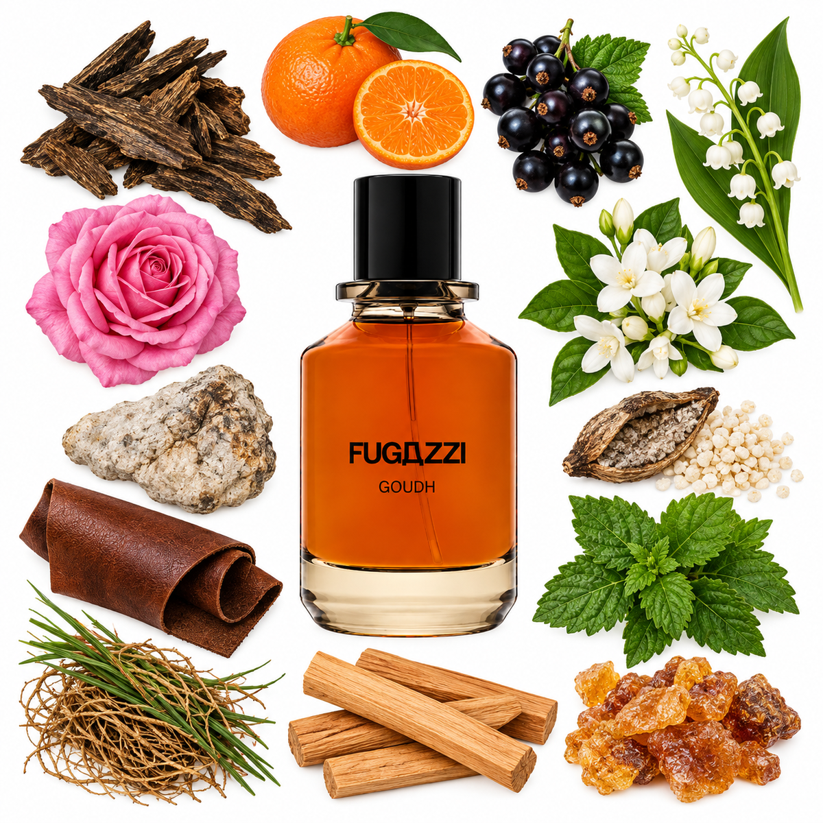 Fugazzi Goudh Extrait de Parfum with scent notes