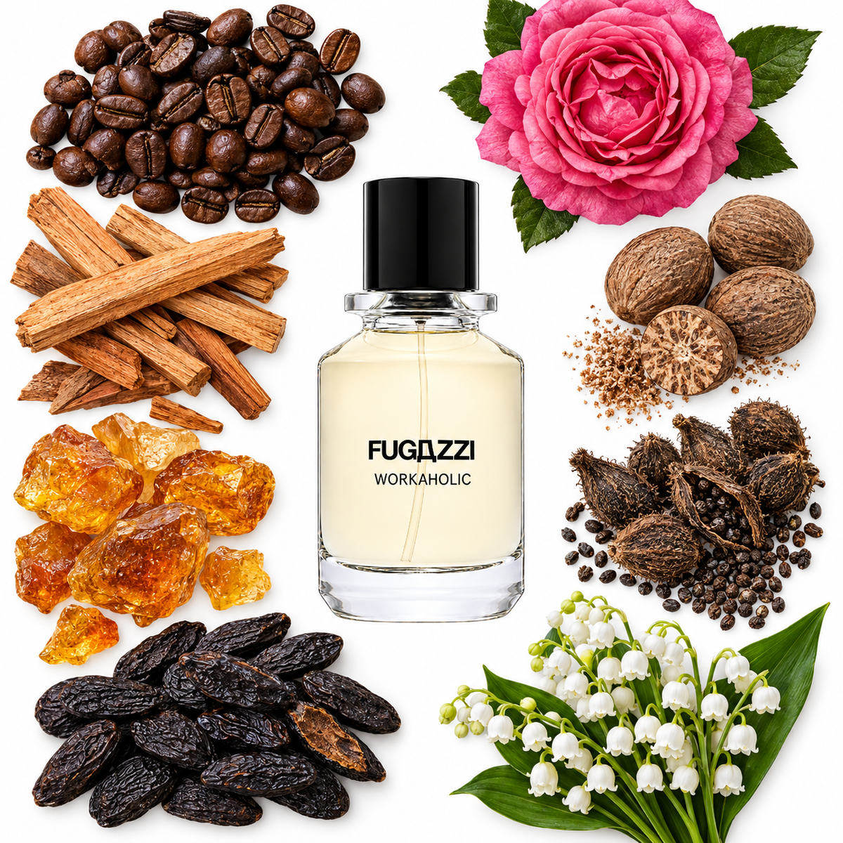 Fugazzi Workaholic Extrait de Parfum with scent notes