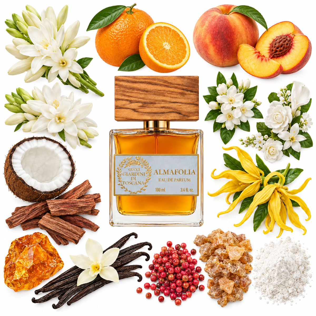 Giardini di Toscana Almafolia Eau de Parfum with scent notes