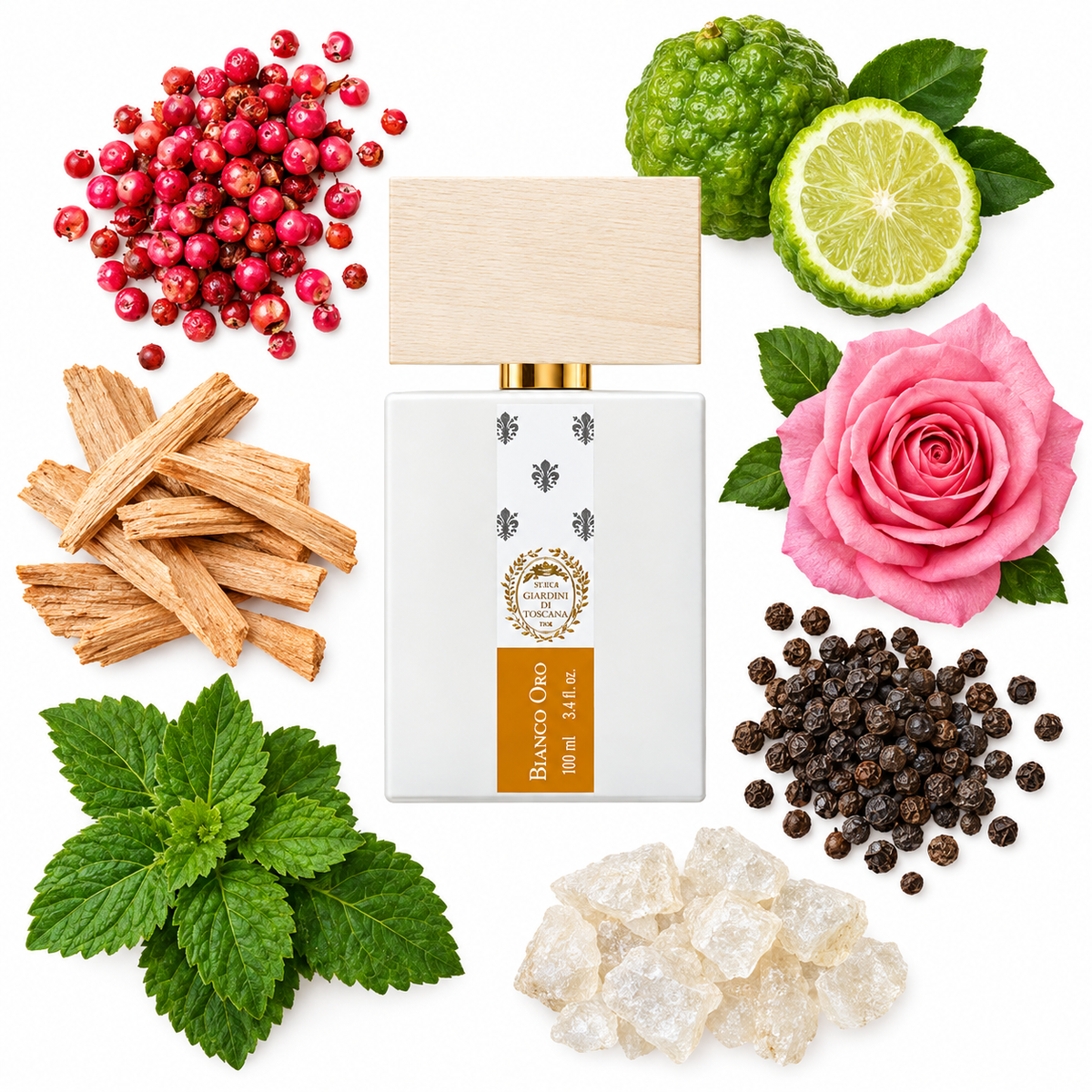 Giardini di Toscana Bianco Oro Eau de Parfum with scent notes