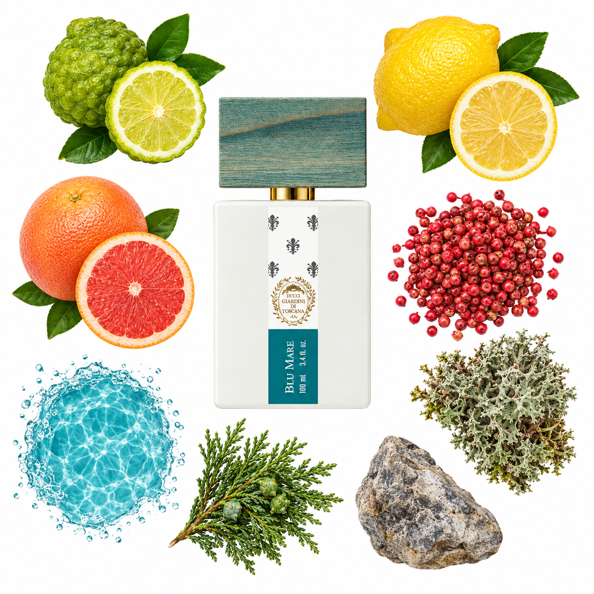 Giardini di Toscana Blu Mare Eau de Parfum with scent notes