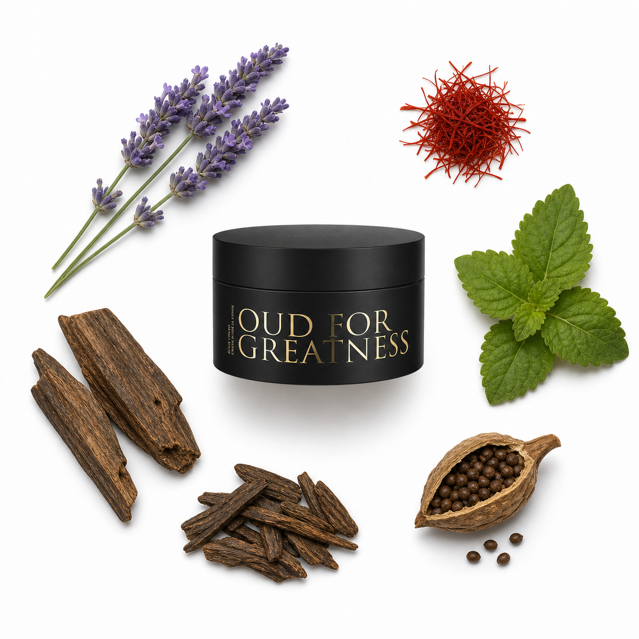 Initio Oud for Greatness Body Cream 200 ml with scent notes