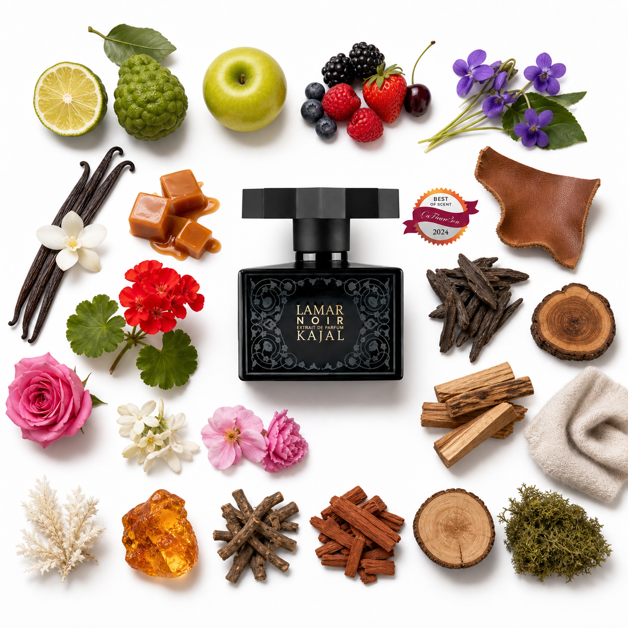 Kajal Classic Collection LAMAR NOIR Extrait de Parfum 100 ml with scent notes