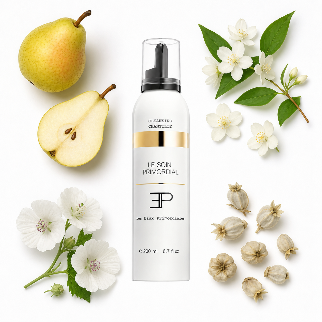 Les Eaux Primordiales Le Soin Primordial Cleansing Chantilly 200 ml with scent notes