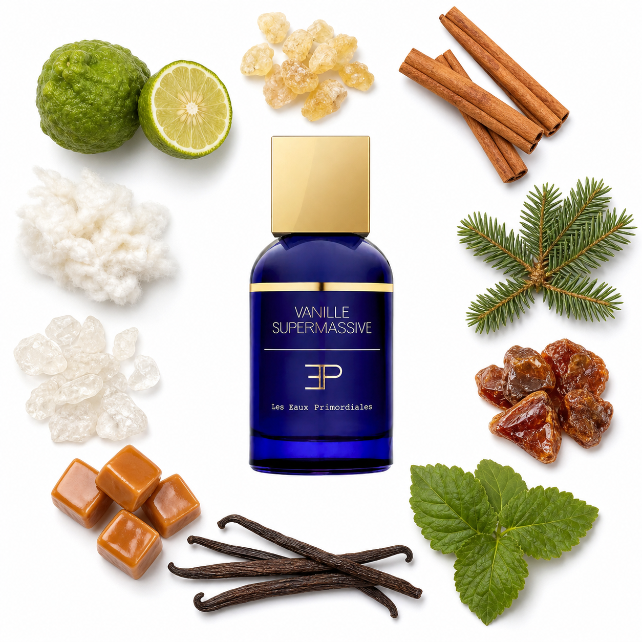 Les Eaux Primordiales Supermassive Vanille Extrait de Parfum with scent notes