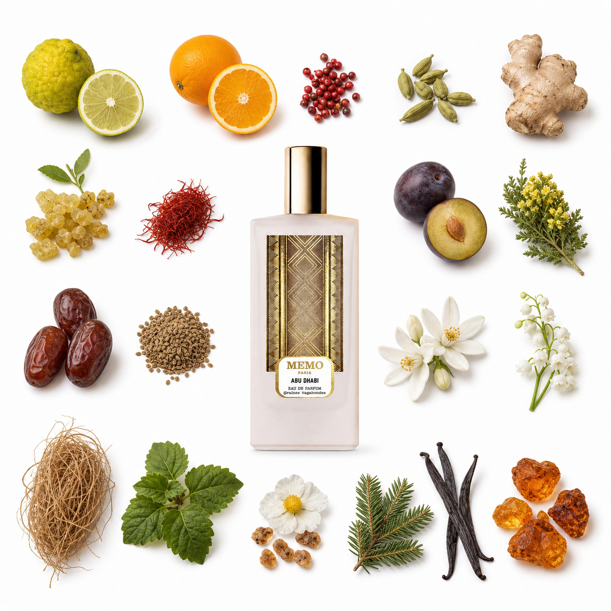 MEMO Abu Dhabi Eau de Parfum with scent notes