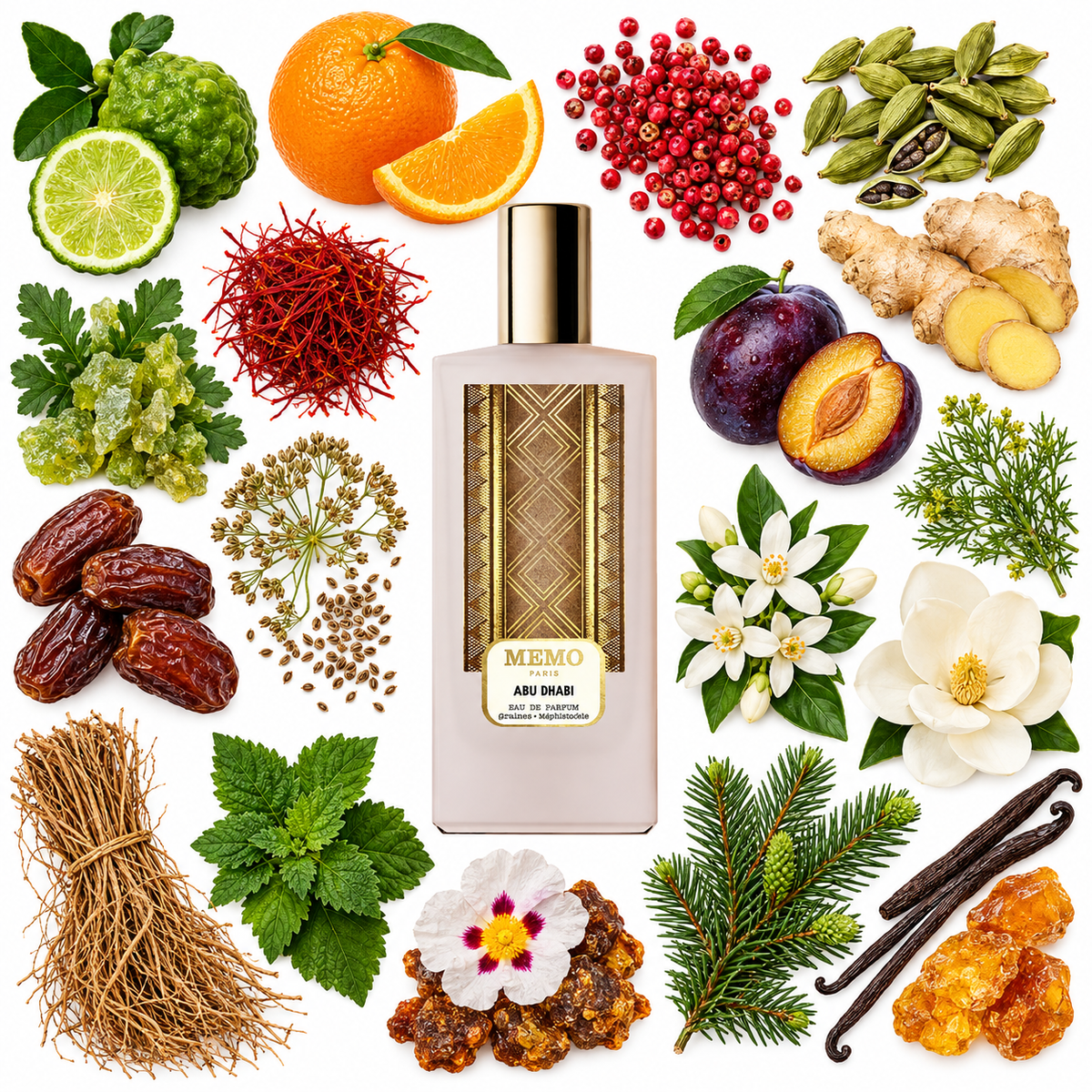 MEMO Abu Dhabi Eau de Parfum with scent notes