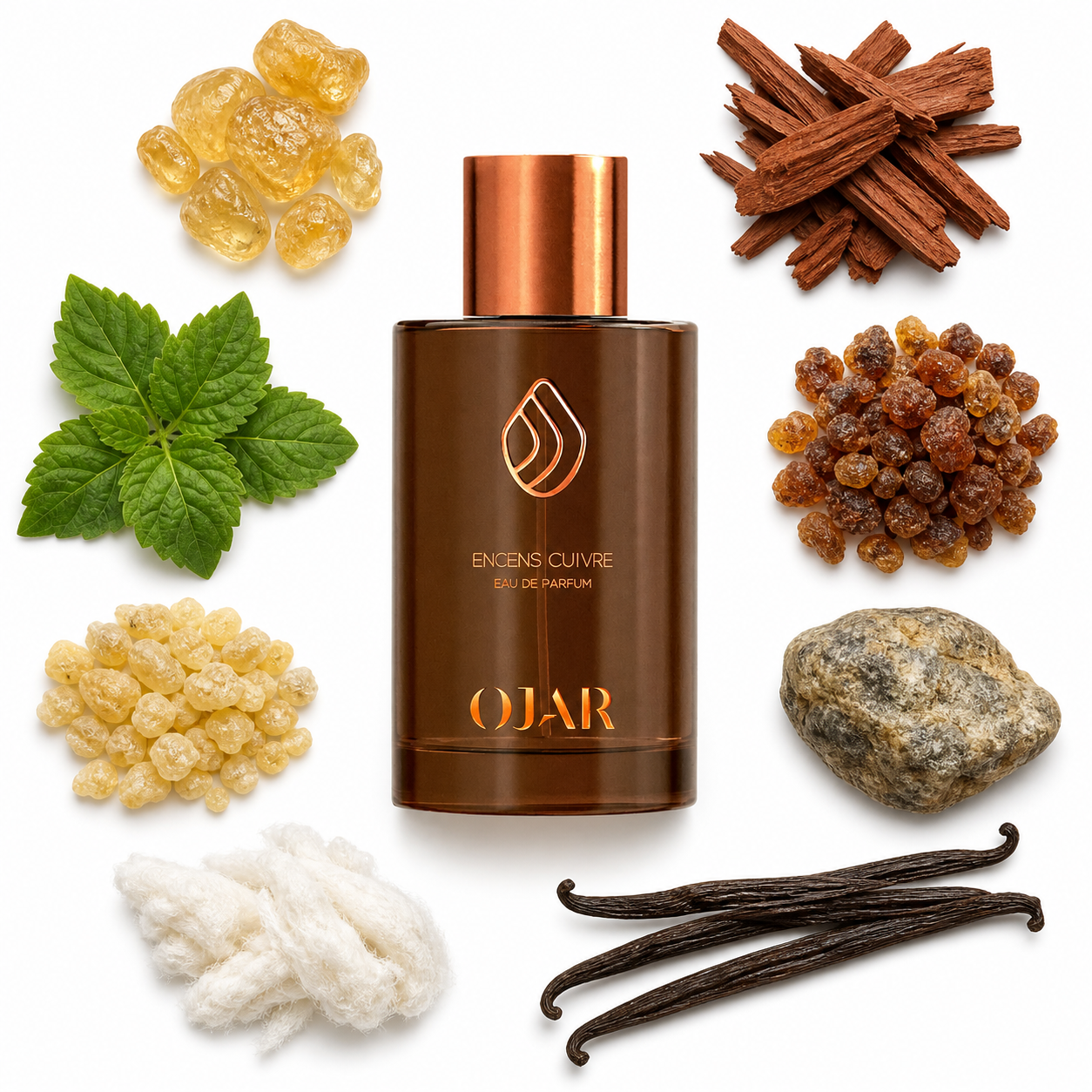 OJAR Encens Cuivre Eau de Parfum 100 ml with scent notes