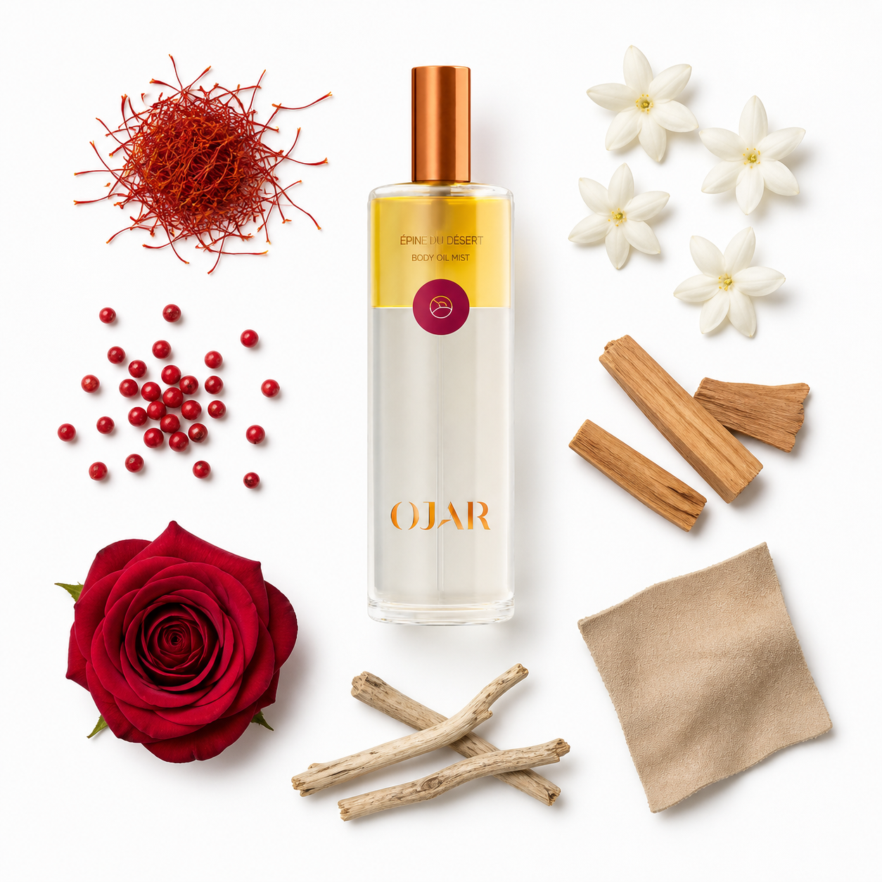 OJAR Épine du Désert Body Oil Mist 100 ml with scent notes