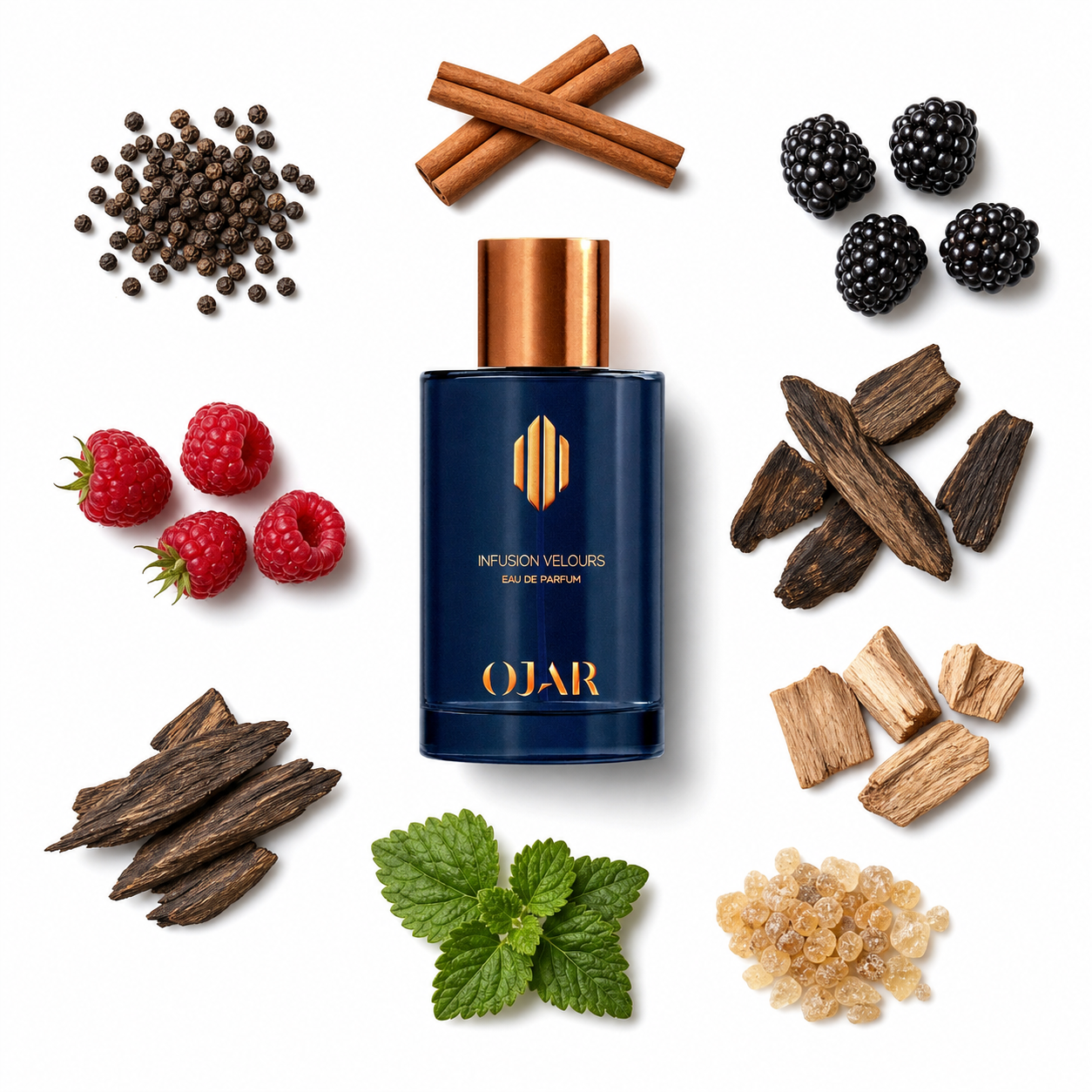 OJAR Infusion Velours Eau de Parfum 100 ml with scent notes