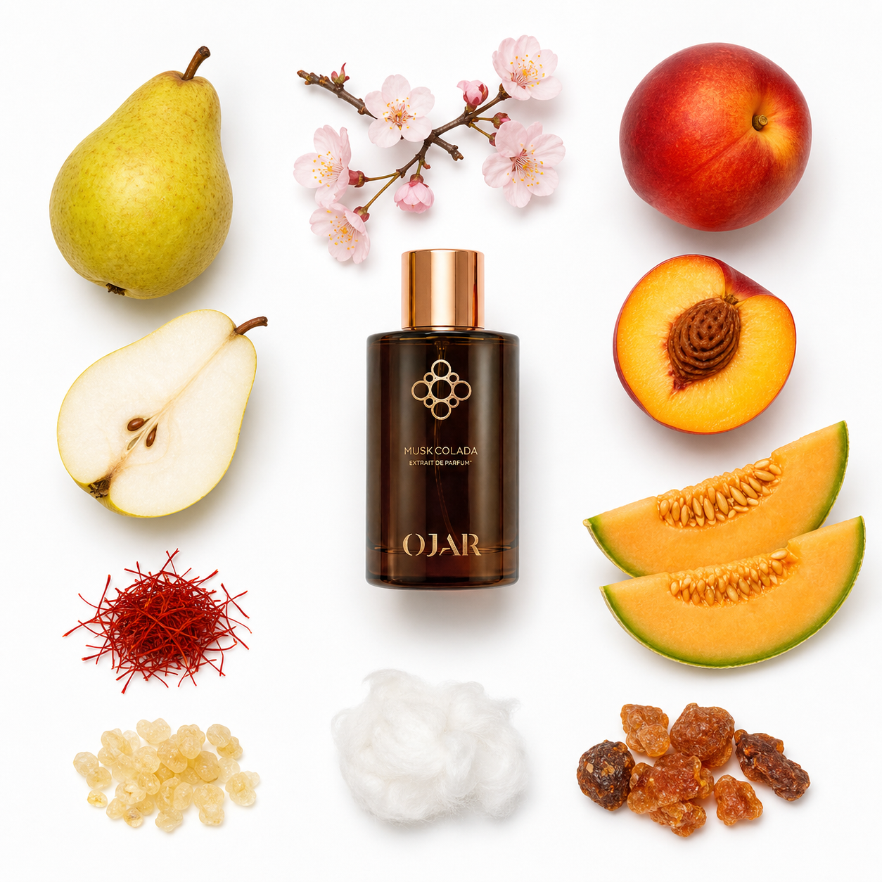 OJAR Musk Colada Extrait de Parfum with scent notes