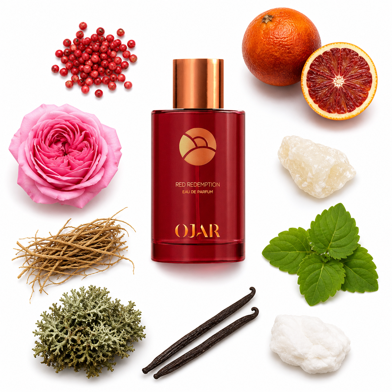 OJAR Red Redemption Eau de Parfum 100 ml with scent notes