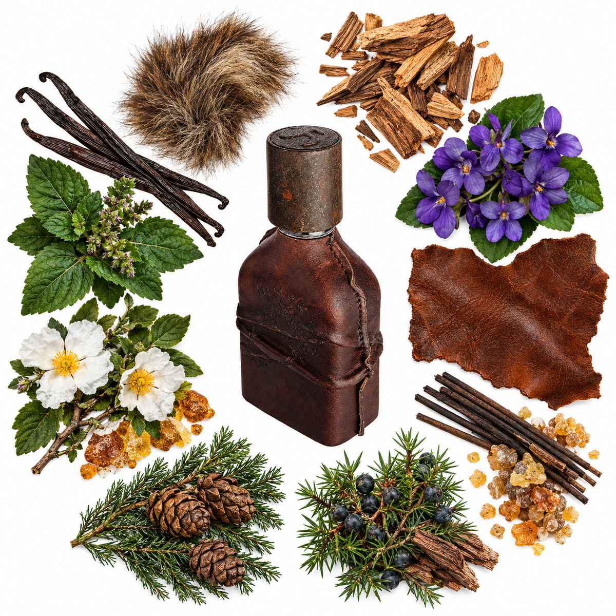 Orto Parisi Cuoium Eau de Parfum with scent notes