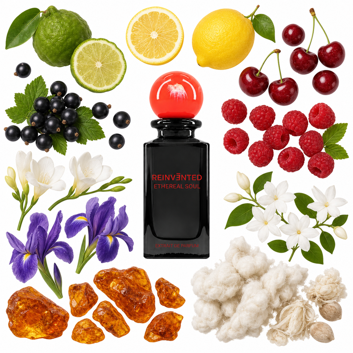 Reinvented ETHEREAL SOUL Extrait de Parfum with scent notes