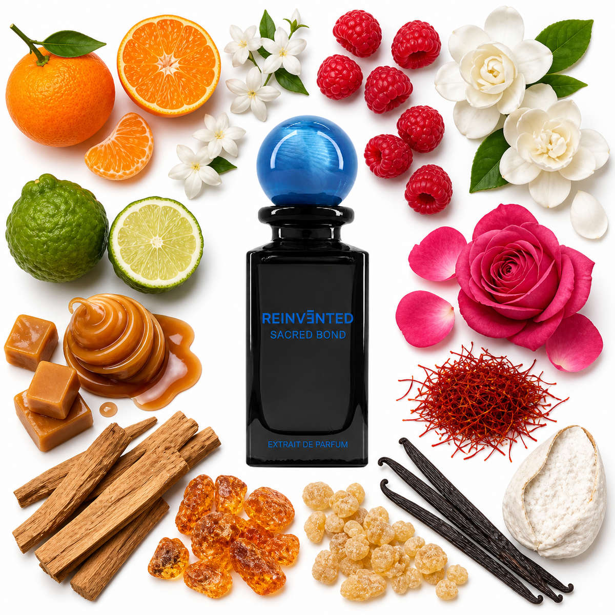 Reinvented SACRED BOND Extrait de Parfum with scent notes