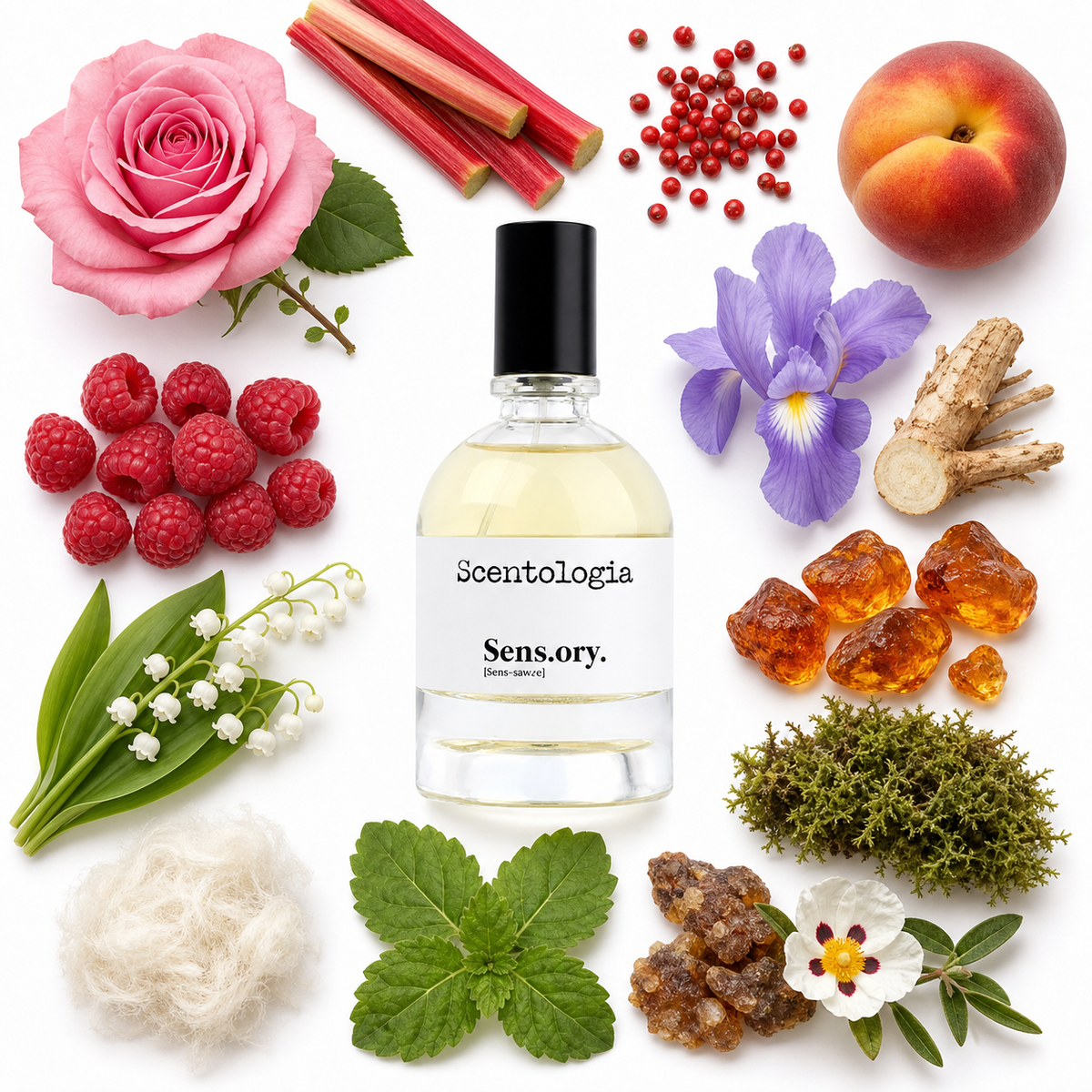 Scentologia Sen.sory. Eau de Parfum with scent notes