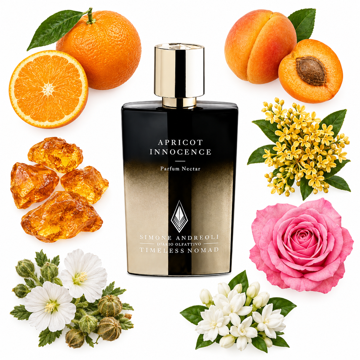 Simone Andreoli Timeless Nomad Apricot Innocence Parfum with scent notes
