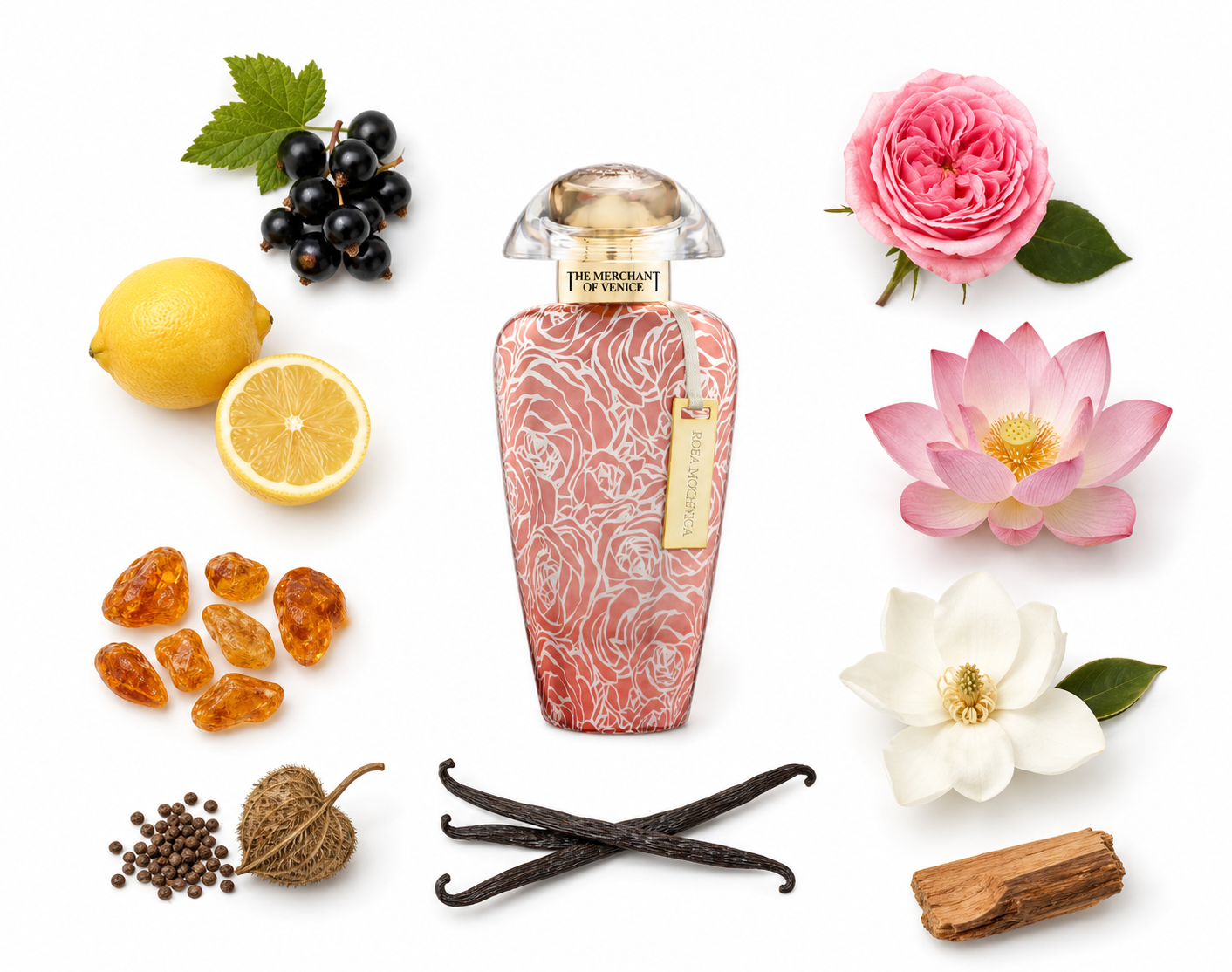 The Merchant of Venice Murano Collection Rosa Moceniga Eau de Parfum 100 ml with scent notes