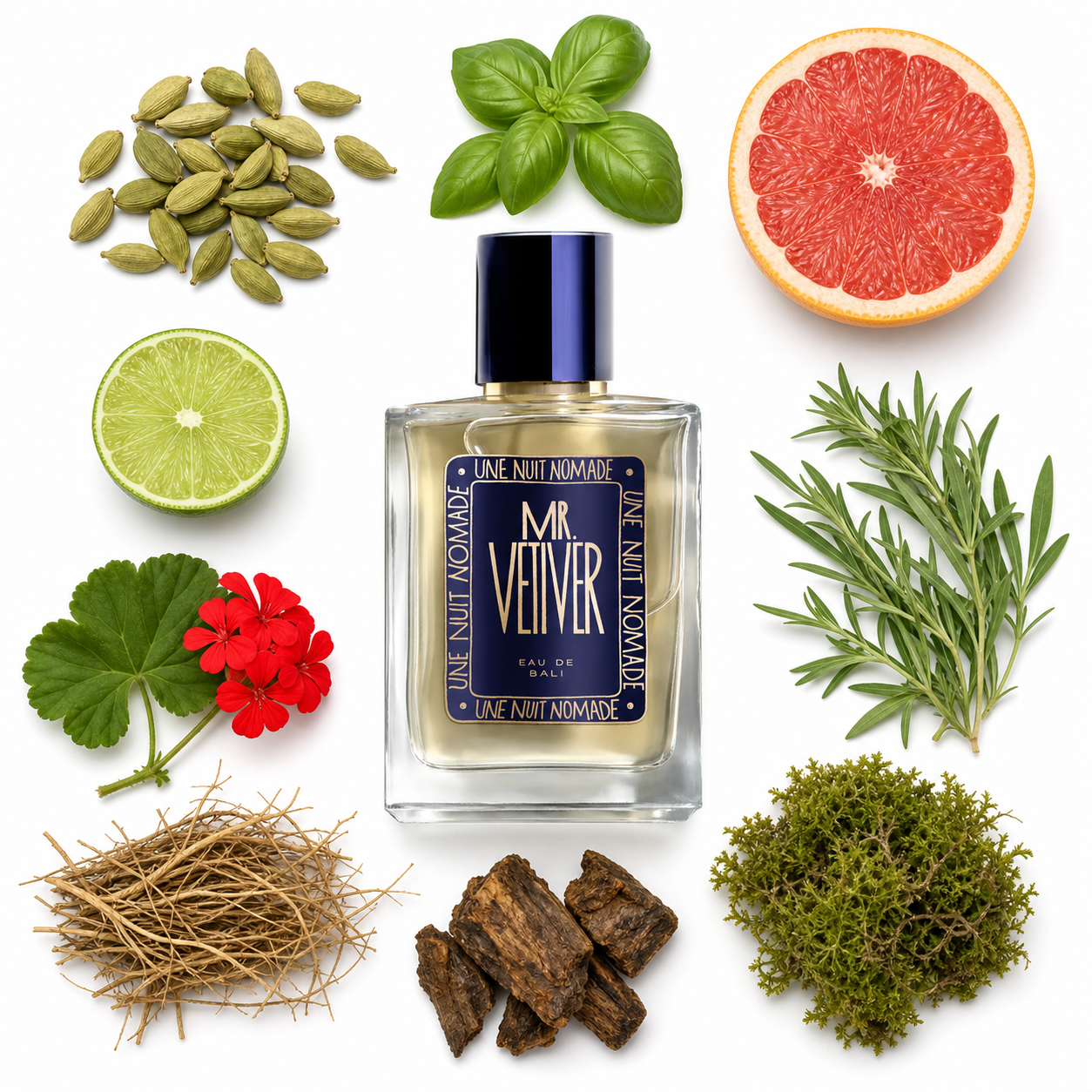 Une Nuit Nomade Mr. Vetiver Eau de Parfum 100 ml with scent notes