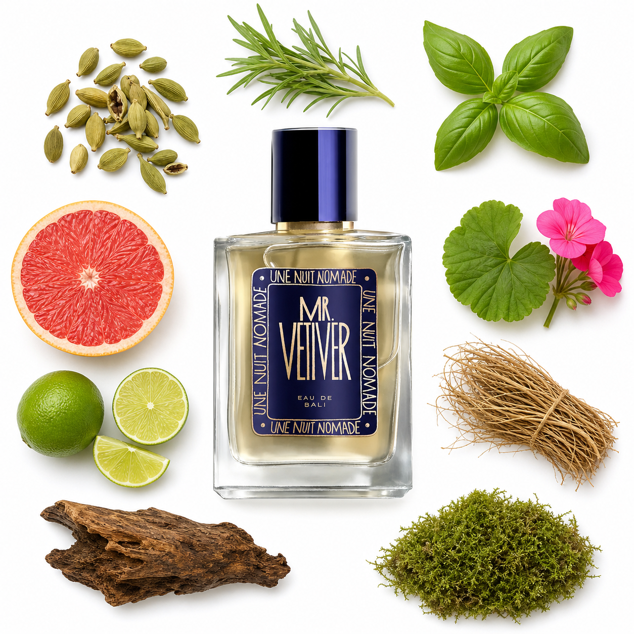 Une Nuit Nomade Mr. Vetiver Eau de Parfum 25 ml with scent notes