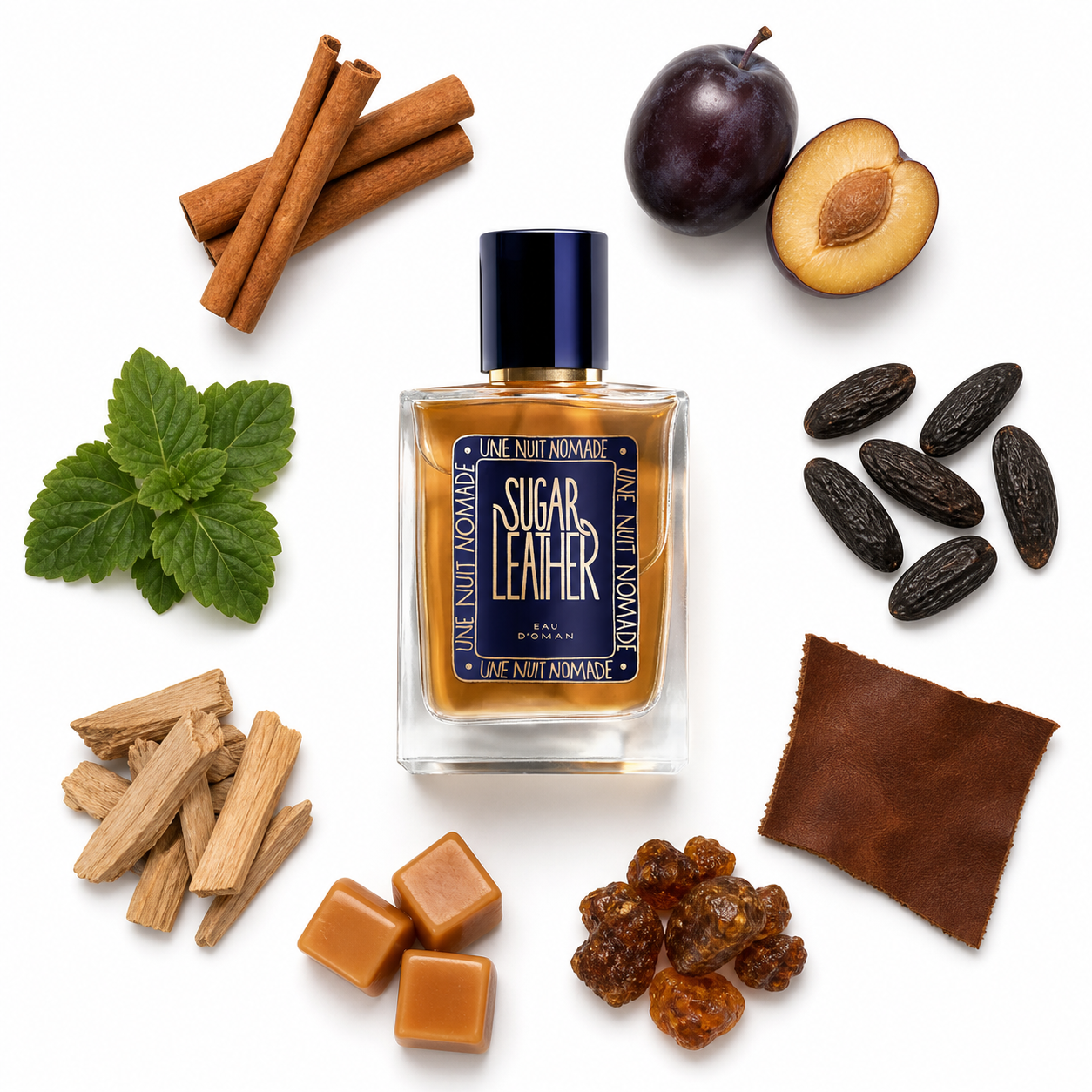 Une Nuit Nomade Sugar Leather Eau de Parfum 50 ml with scent notes