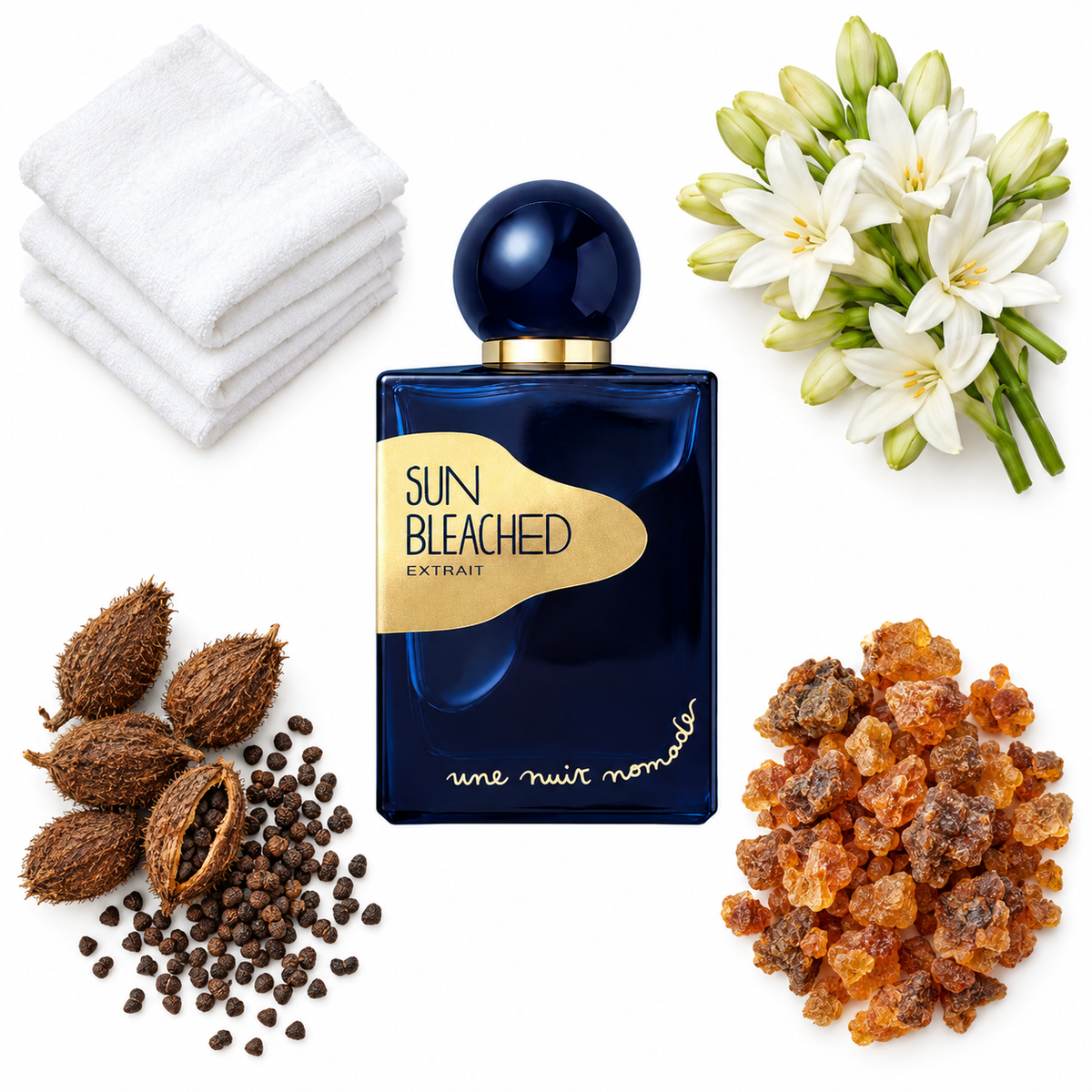 Une Nuit Nomade Sun Bleached Extrait de Parfum with scent notes