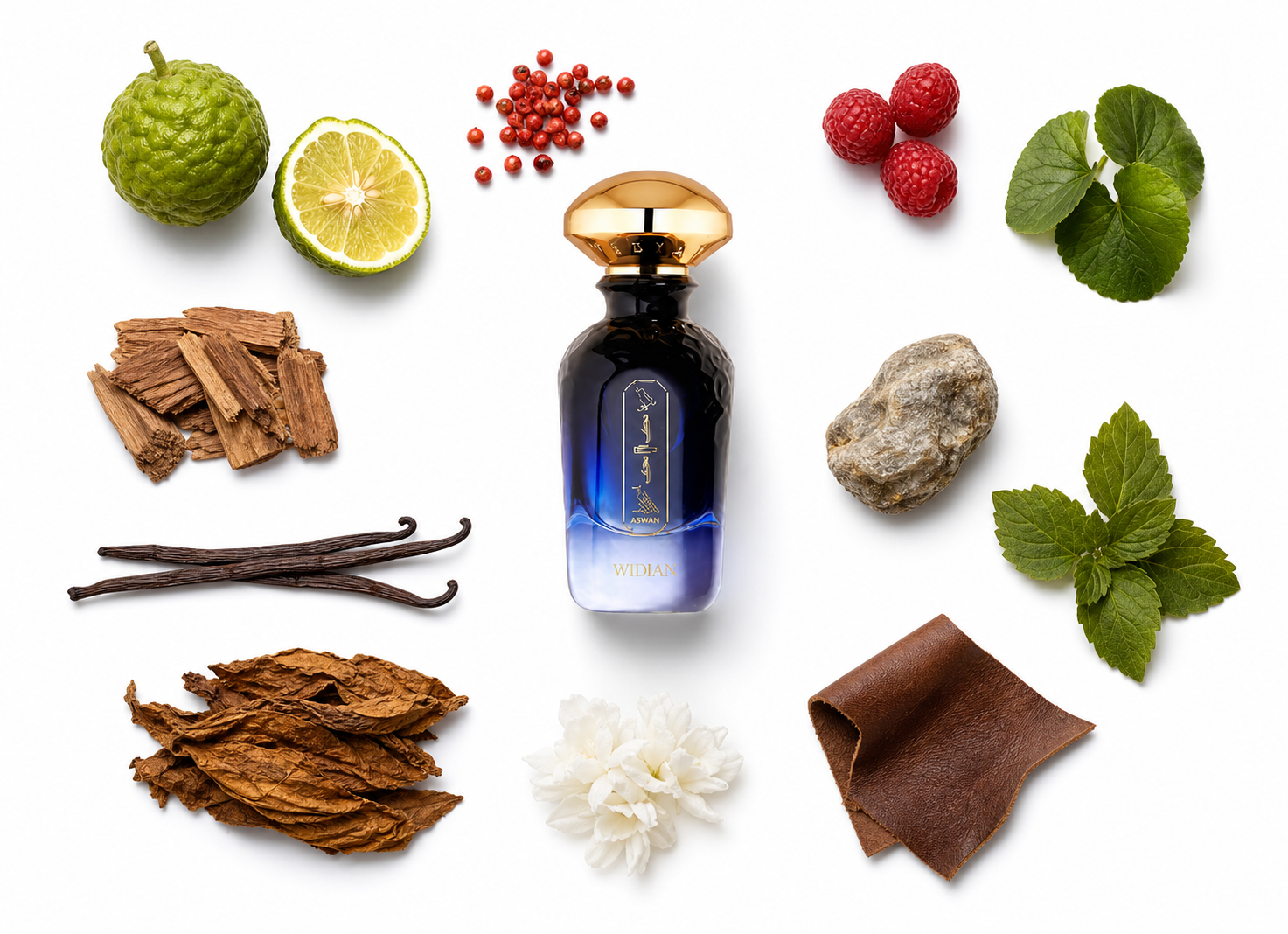Widian Aswan Extrait de Parfum with scent notes