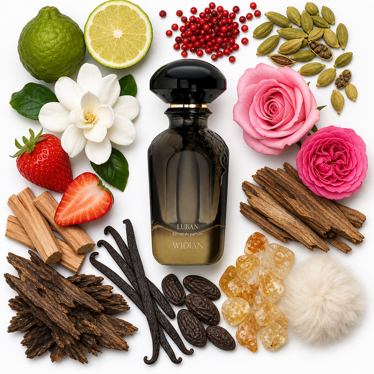 Widian Luban Extrait de Parfum with scent notes
