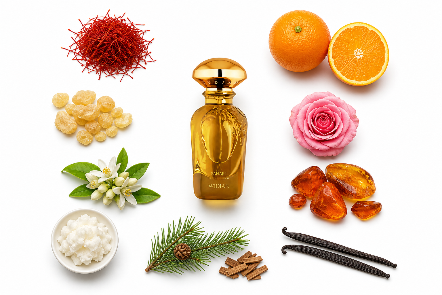 Widian Sahara Extrait de Parfum with scent notes