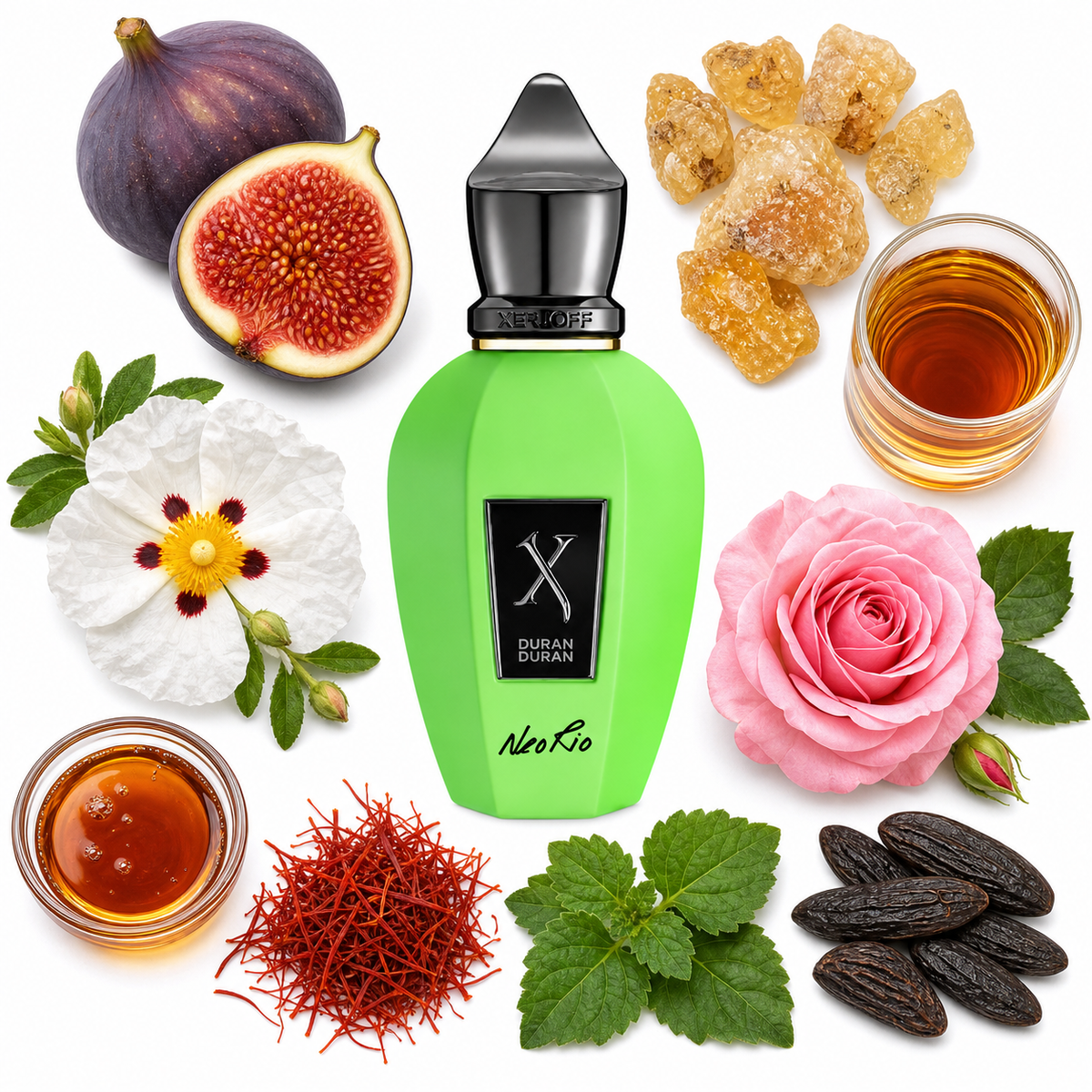 Xerjoff Duran NeoRio Fluo Green Eau de Parfum with scent notes