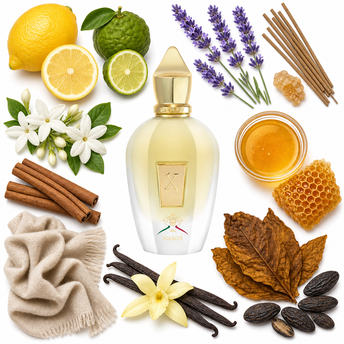 Xerjoff Naxos Eau de Parfum with scent notes
