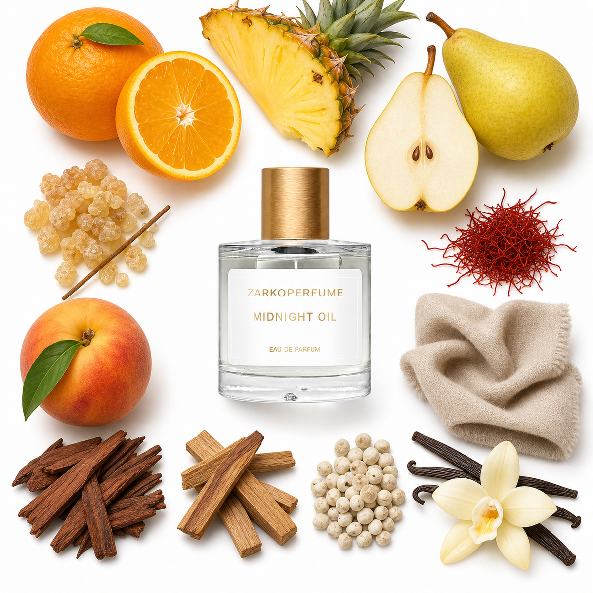 Zarkoperfume Midnight Oil Eau de Parfum with scent notes